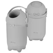 Cos pentru scutece, Lionelo, Capacitate 10 l, Sistem etans impotriva mirosurilor, Compatibil cu saci universali, Operare cu o mana, Gri BYNLOC-PUREBIN_GREY