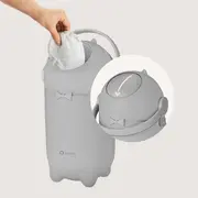 Cos pentru scutece, Lionelo, Capacitate 10 l, Sistem etans impotriva mirosurilor, Compatibil cu saci universali, Operare cu o mana, Gri BYNLOC-PUREBIN_GREY
