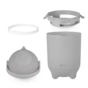 Cos pentru scutece, Lionelo, Capacitate 10 l, Sistem etans impotriva mirosurilor, Compatibil cu saci universali, Operare cu o mana, Gri BYNLOC-PUREBIN_GREY