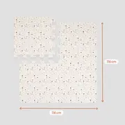 Covoras educativ, Lionelo, Yoka, Din spuma XPE non-toxica, Tip puzzle, 6 piese, Cu doua fete, Suprafata antiderapanta, 173x116 cm, Grosime 1.5 cm, Bej BYNLO-YOKA