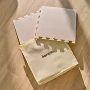 Covoras educativ, Lionelo, Yoka, Din spuma XPE non-toxica, Tip puzzle, 6 piese, Cu doua fete, Suprafata antiderapanta, 173x116 cm, Grosime 1.5 cm, Bej BYNLO-YOKA