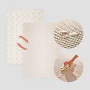 Covoras educativ, Lionelo, Yoka, Din spuma XPE non-toxica, Tip puzzle, 6 piese, Cu doua fete, Suprafata antiderapanta, 173x116 cm, Grosime 1.5 cm, Bej BYNLO-YOKA