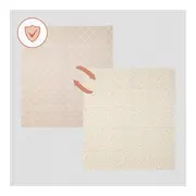 Covoras educativ, Lionelo, Zora, Din spuma XPE non-toxica, Cu doua fete, Suprafata antiderapanta, Dimensiune mare, 180x200 cm, Grosime 1.5 cm, Pliabil, Include geanta pentru transport, Bej BYNLO-ZORA