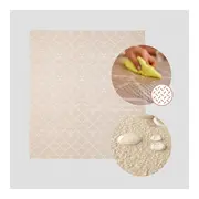 Covoras educativ, Lionelo, Zora, Din spuma XPE non-toxica, Cu doua fete, Suprafata antiderapanta, Dimensiune mare, 180x200 cm, Grosime 1.5 cm, Pliabil, Include geanta pentru transport, Bej BYNLO-ZORA