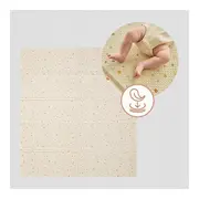 Covoras educativ, Lionelo, Zora, Din spuma XPE non-toxica, Cu doua fete, Suprafata antiderapanta, Dimensiune mare, 180x200 cm, Grosime 1.5 cm, Pliabil, Include geanta pentru transport, Bej BYNLO-ZORA