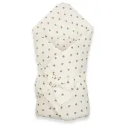 Paturica de infasat, New Baby, Din muselina, Cu inchidere cu panglica, Dimensiune 75x75 cm, Little Heart BYN58705
