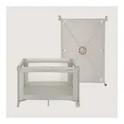 Patut pliant, Lionelo, Amelie, Cu intrare laterala, 100.5&times;70.5 cm, Include salteluta, roti, geanta pentru transport, Constructie usoara- 7 kg, Cadru stabil din otel, Bej BYNLO-AMELIE_BEIGE_SAND