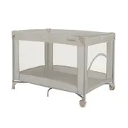 Patut pliant, Lionelo, Amelie, Cu intrare laterala, 100.5&times;70.5 cm, Include salteluta, roti, geanta pentru transport, Constructie usoara- 7 kg, Cadru stabil din otel, Bej BYNLO-AMELIE_BEIGE_SAND