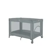 Patut pliant, Lionelo, Amelie, Cu intrare laterala, 100.5&times;70.5 cm, Include salteluta, roti, geanta pentru transport, Constructie usoara- 7 kg, Cadru stabil din otel, Gri BYNLO-AMELIE_GREY_CONCRETE