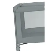 Patut pliant, Lionelo, Amelie, Cu intrare laterala, 100.5&times;70.5 cm, Include salteluta, roti, geanta pentru transport, Constructie usoara- 7 kg, Cadru stabil din otel, Gri BYNLO-AMELIE_GREY_CONCRETE