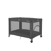 Patut pliant, Lionelo, Amelie, Cu intrare laterala, 100.5&times;70.5 cm, Include salteluta, roti, geanta pentru transport, Constructie usoara- 7 kg, Cadru stabil din otel, Negru BYNLO-AMELIE_BLACK_CARBON
