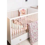 Perna pentru alaptat, Ceba Baby, Husa detasabila din bumbac, Cu puf siliconizat, 150x60x37 cm, Oeko-Tex Standard 100, Basic Chamomile BYNW-709-000-744