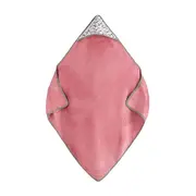 Prosop cu gluga, Petite&Mars, Loulou, Mare, 100 x 100 cm, 70% bambus, 30% bumbac, Certificare Oeko-Tex Standard 100, Hipoalergenic, respirabil si rezistent la mirosuri, Roz BYN418364