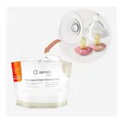 Pungi sterilizare microunde, Lionelo, Thermbag, Fara BPA, Sterilizare in 90 de sec., Elimina 99,9% dintre bacterii, Reutilizabile, 21x29 cm, 16 buc. BYNLOC-THERMBAG_16_PACK