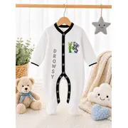 Salopeta alba cu botosei pentru bebelusi, koala bp4-18