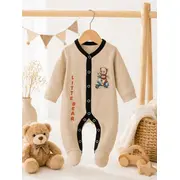 Salopeta crem cu botosei pentru bebelusi, bear bp4-20