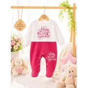 Salopeta din bumbac pentru bebelusi cu botosei, cute baby bp115