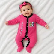 Salopeta din bumbac pentru bebelusi cu botosei, koala bp118