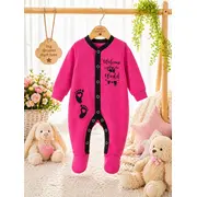 Salopeta din bumbac pentru bebelusi cu botosei, roz ciclamen, steps bp118-1