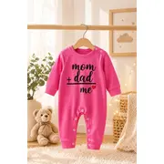 Salopeta roz ciclamen fara botosei pentru bebelusi, mom&dad bp4-5-1