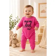 Salopeta roz ciclamen fara botosei pentru bebelusi, mom&dad bp4-5-1