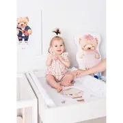 Saltea de infasat, Ceba Baby, Moale, Profilata, 50x70 cm, Pentru comode si masute de infasat, Fara BPA, Impermeabila, 0 luni+, Basic Crazy Lama BYNW-102-000-782
