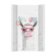 Saltea de infasat, Ceba Baby, Moale, Profilata, 50x70 cm, Pentru comode si masute de infasat, Fara BPA, Impermeabila, 0 luni+, Basic Crazy Lama BYNW-102-000-782