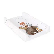 Saltea de infasat, Ceba Baby, Moale, Profilata, 50x70 cm, Pentru comode si masute de infasat, Fara BPA, Impermeabila, 0 luni+, Basic Forest Friends BYNW-102-000-783