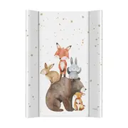 Saltea de infasat, Ceba Baby, Moale, Profilata, 50x70 cm, Pentru comode si masute de infasat, Fara BPA, Impermeabila, 0 luni+, Basic Forest Friends BYNW-102-000-783