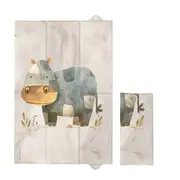 Saltea de infasat, Ceba Baby, Pliabila, 60x40 cm, Suprafata impermeabila, Multifunctionala, Pentru acasa si in deplasari, Basic Cosy Hippo BYNW-305-000-780