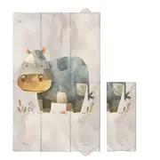 Saltea de infasat, Ceba Baby, Pliabila, 80x50 cm, Suprafata impermeabila, Multifunctionala, Pentru acasa si in deplasari, Basic Cosy Hippo BYNW-307-000-780