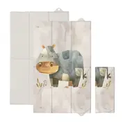 Saltea de infasat, Ceba Baby, Pliabila, 80x50 cm, Suprafata impermeabila, Multifunctionala, Pentru acasa si in deplasari, Basic Cosy Hippo BYNW-307-000-780