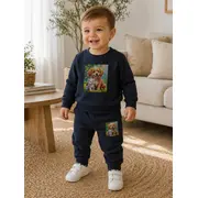 Trening belumarine pentru bebelusi din bumbac, best friends bnb01-311