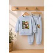 Trening pentru bebelusi din bumbac, gri, friends bnb01-3-5