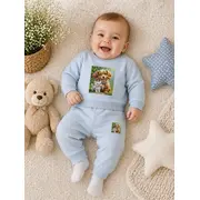 Trening pentru bebelusi din bumbac, gri, friends bnb01-3-5