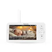 Video monitor, Lionelo, Babyline 9.2. AI, 5 inch, Camera Full HD, Zoom digital 4x, Aplicatie, Tehnologia AI cu detectare a miscarii, Recunoasterea motivului plansului, Melodii, Zgomote albe, Mod nocturn, Alb BYNLOC-BABYLINE_9.2_AI