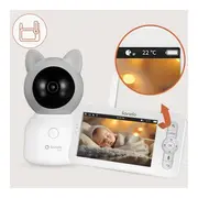 Video monitor, Lionelo, Babyline 9.2. AI, 5 inch, Camera Full HD, Zoom digital 4x, Aplicatie, Tehnologia AI cu detectare a miscarii, Recunoasterea motivului plansului, Melodii, Zgomote albe, Mod nocturn, Alb BYNLOC-BABYLINE_9.2_AI