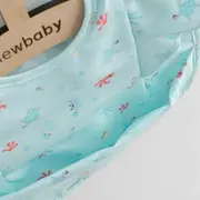 Baveta cu buzunar si volane, New Baby, 35x27 cm, Sea BYN50136