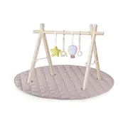 Centru de activitati, Lionelo, Anis Set, Cu arcada Montessori, Din lemn de pin, Jucarii plus, 4 jucarii suspendate, Stimuleaza simturile, Pliere rapida, Salteluta moale antiderapanta, 0+ luni, Multicolor BYNLO-ANIS_SET