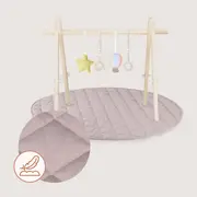 Centru de activitati, Lionelo, Anis Set, Cu arcada Montessori, Din lemn de pin, Jucarii plus, 4 jucarii suspendate, Stimuleaza simturile, Pliere rapida, Salteluta moale antiderapanta, 0+ luni, Multicolor BYNLO-ANIS_SET