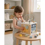 Cub activitati, Baby Mix, Din lemn, Ocean Montessori BYN58894