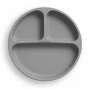 Farfurie compartimentata, Bocioland, Rotunda, Cu 3 compartimente, Fara BPA, 6-36 luni, Dark grey BYNBL590