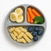 Farfurie compartimentata, Bocioland, Rotunda, Cu 3 compartimente, Fara BPA, 6-36 luni, Gray BYNBL589