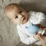 Jucarie de dentitie, Bocioland, Ciupercuta, BPA Free, 0 luni+, Blue BYNBL800