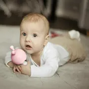 Jucarie de dentitie, Bocioland, Ciupercuta, BPA Free, 0 luni+, Pink BYNBL802