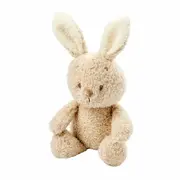 Jucarie plus bebelusi, Nattou, Baby Rabbit, 24 cm, Material moale, Stimuleaza simtul tactil si motricitatea fina, Prieten de joaca si mangaiere, 0 luni+, Bej BYN856331