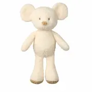 Jucarie plus bebelusi, Nattou, Cuddly Mouse, 24 cm, Material moale si pufos, Stimuleaza simtul tactil si motricitatea fina, Prieten de joaca si mangaiere, 0 luni+, Bej BYN856027