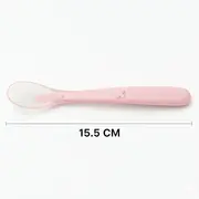 Lingurita, Bocioland, Din silicon, 6 luni+, Pink BYNBL231