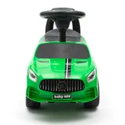 Masinuta de impins, Baby Mix, Racer, Pana la 25 kg, Cu volan, Cu sunete, Cu suport jucarii sub sezut si spatar confortabil, 12 luni+, Green BYN45833