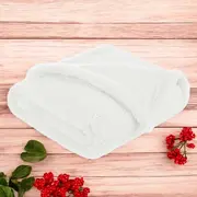 Paturica pufoasa, Qmini, Pentru copii, Din fleece, 75 x 100 cm, Alb BYN6426972031844